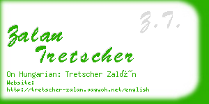 zalan tretscher business card